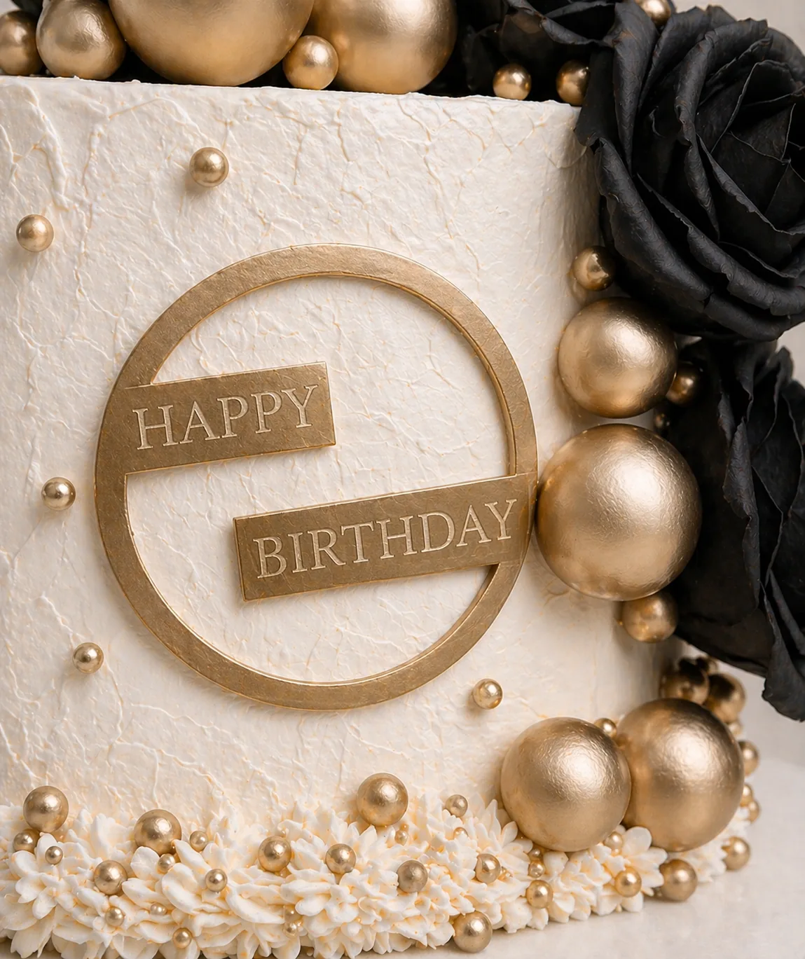 Black Rose & Golden Pearls, Detail view