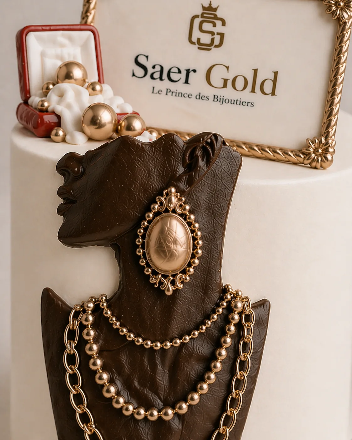 Gold on African Grace, Detail view