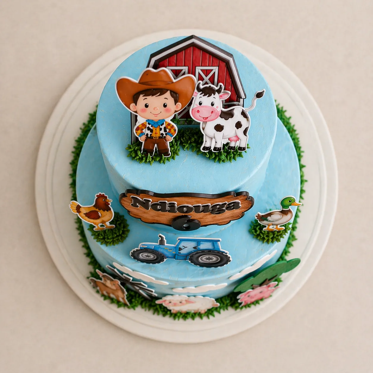 Animal Farm Cake, Side view
